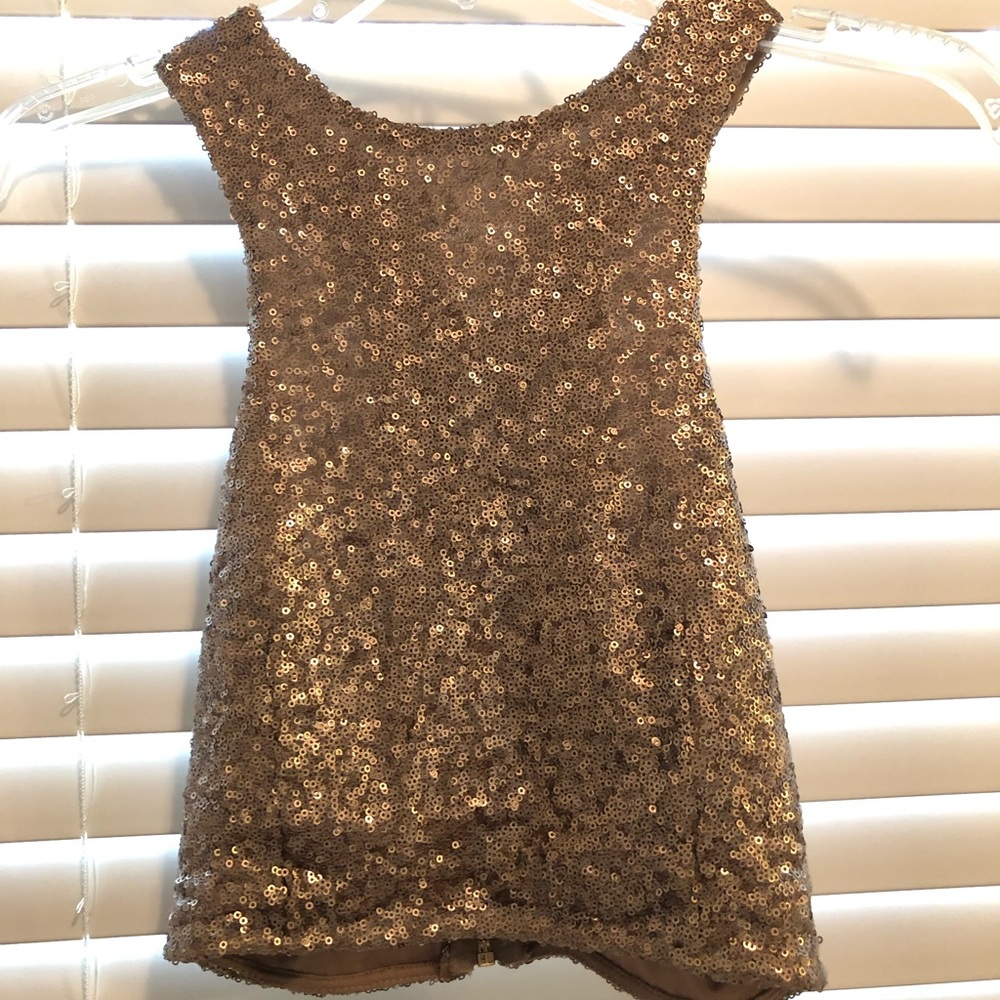 Tobi Gold Sequin Crop Top
